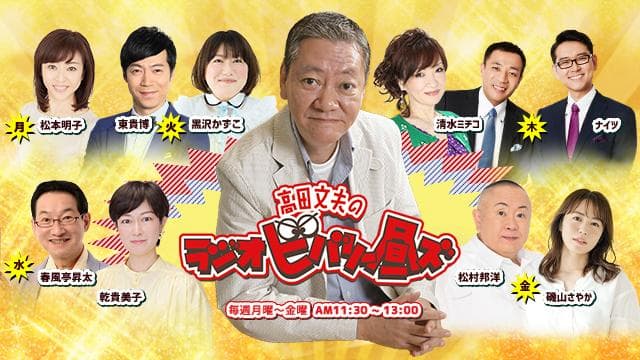高田文夫のラジオビバリー昼ズのヘッダー画像