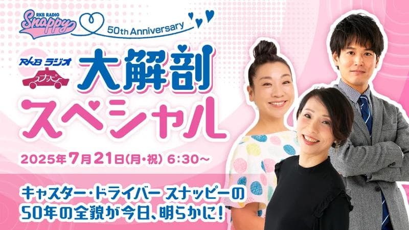 Snappy 50th Anniversary 大解剖スペシャル　RKBホリデースペシャルのヘッダー画像