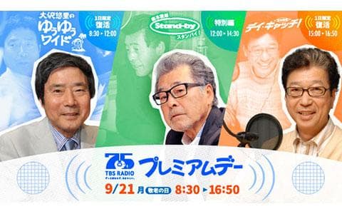 TBSラジオ開局75周年 プレミアムデーのヘッダー画像
