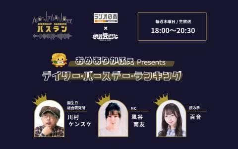 おめありかふぇプレゼンツ　デイリー・バースデー・ランキング
